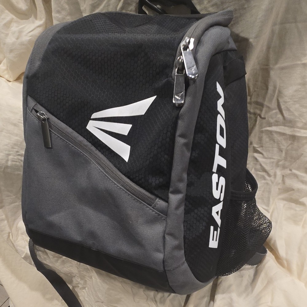 Easton Black Gray T-ball Softball Bat Backpack External Pockets
