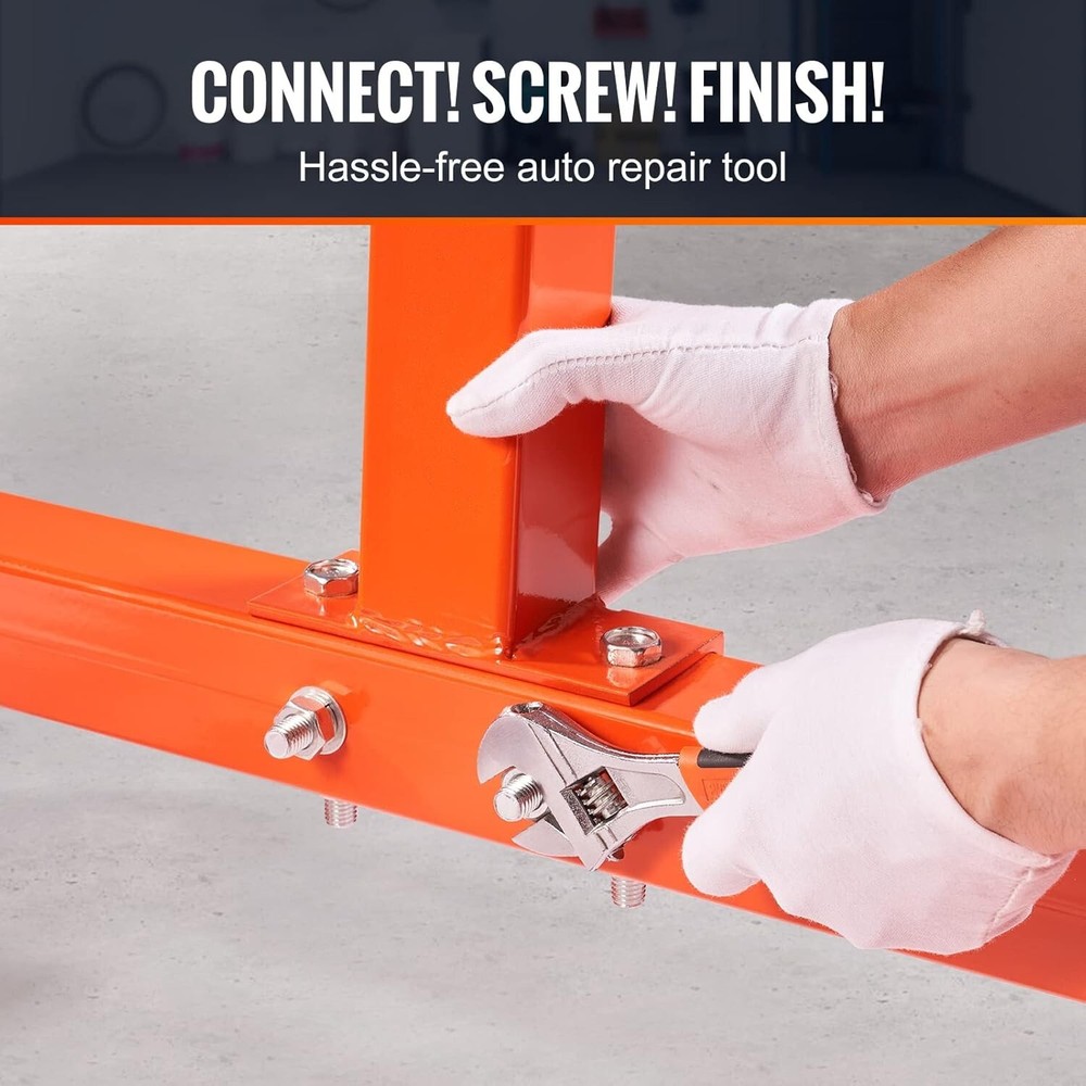 Versatile Engine Stand with Adjustable Arms and Quality Cast Iron Construction