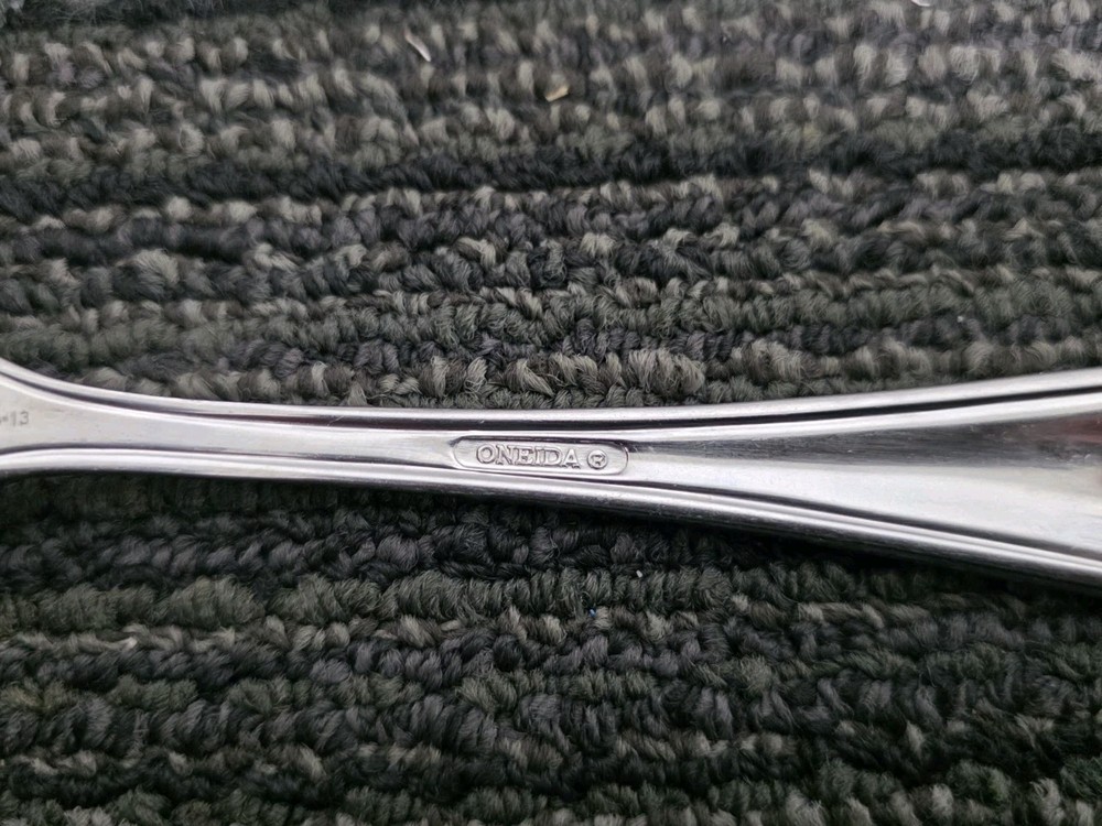 4 Oneida Stainless Countess Glossy Beaded Salad Forks Flatware