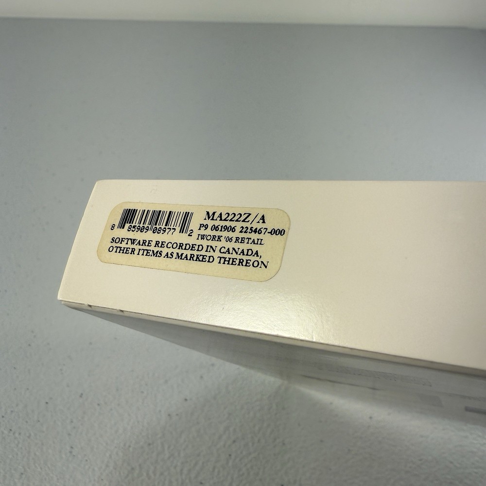 Apple iWork '06 Mac MA222Z/A With Manual & Key Code