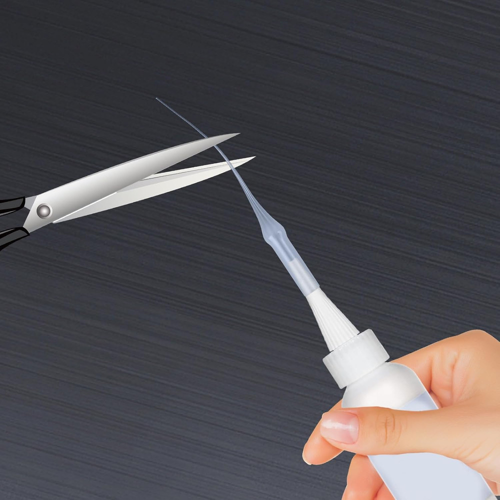 200PCS Micro-Tips Glue Extender Precision Applicator Plastic Glue Bottle Tips fo