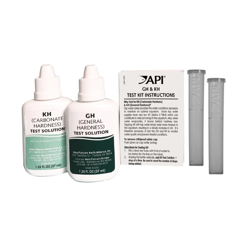 API GH & KH TEST KIT Freshwater Aquarium Water Test Kit, 2.5 oz. oz, DAA