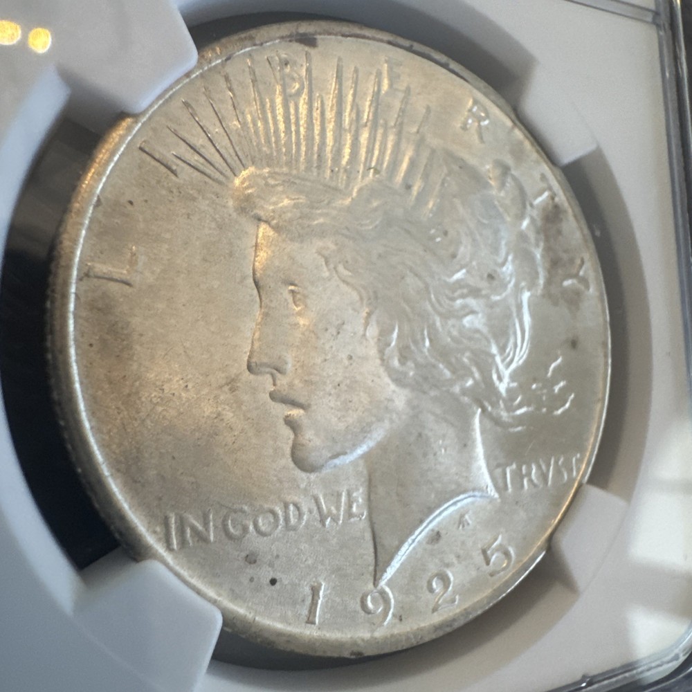 Peace Silver Dollar 1925 - 90% Silver Verified - NGC MS64