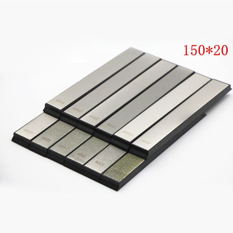 150mm*20mm Diamond Sharpening Stone With Base Sharpener Grinding 80-3000 Grit