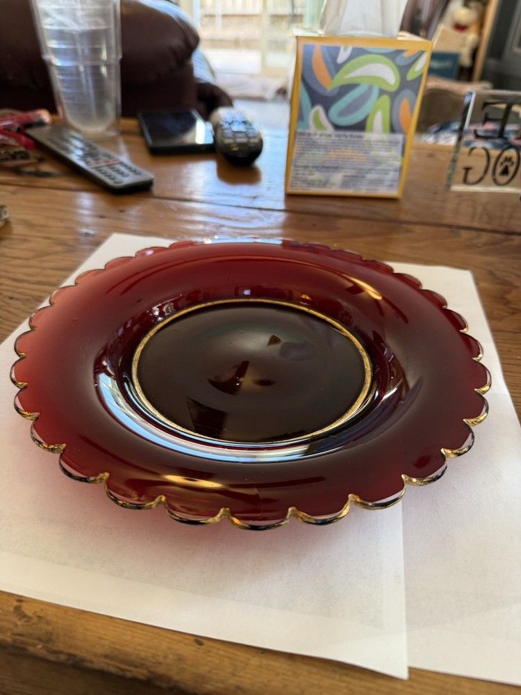 Bohemian Ruby Red 19 Century Glass Selling As a Group $400￼