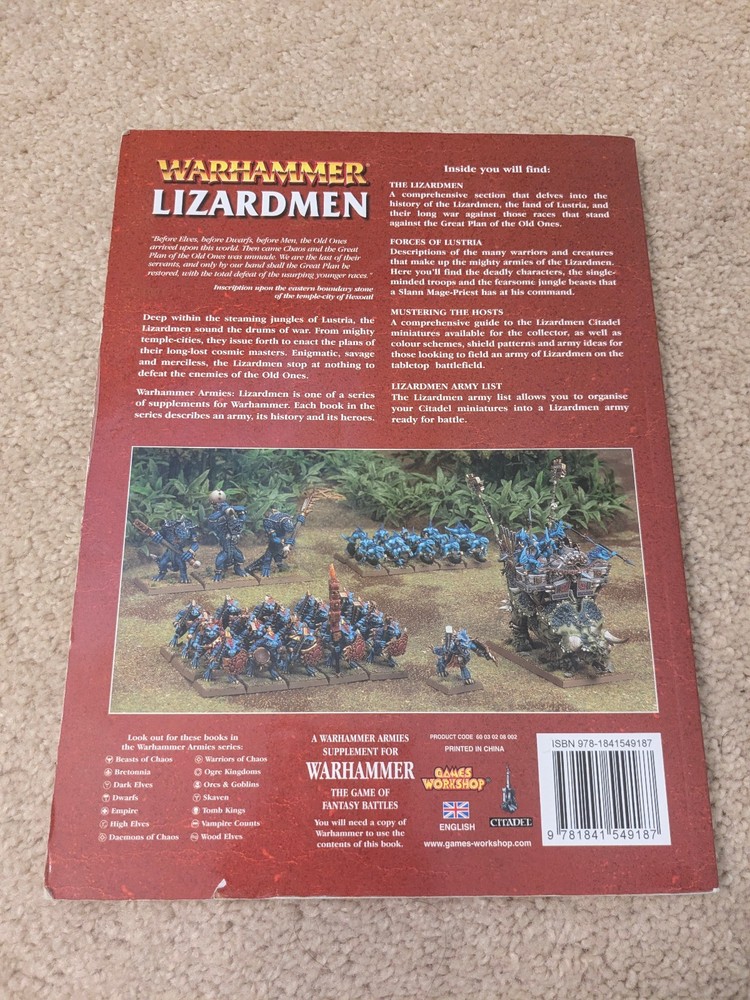 Warhammer Armies Lizardmen Paperback Book