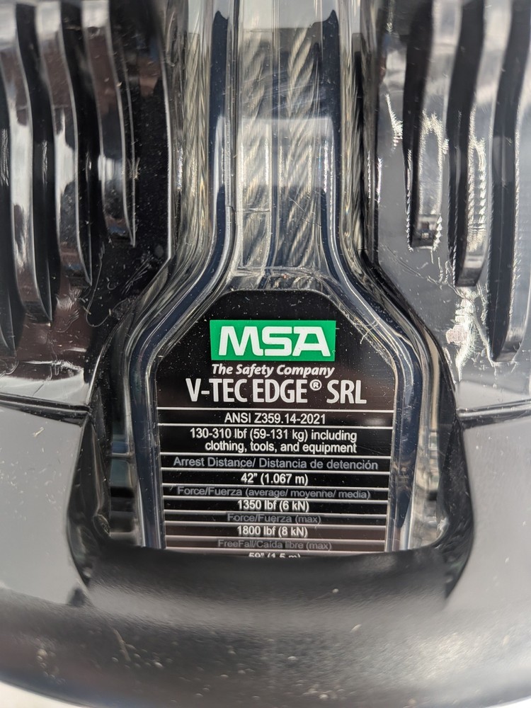 MSA 63406-00A V-EDGE Leading-Edge Self-Retracting Lifeline, 20 ft