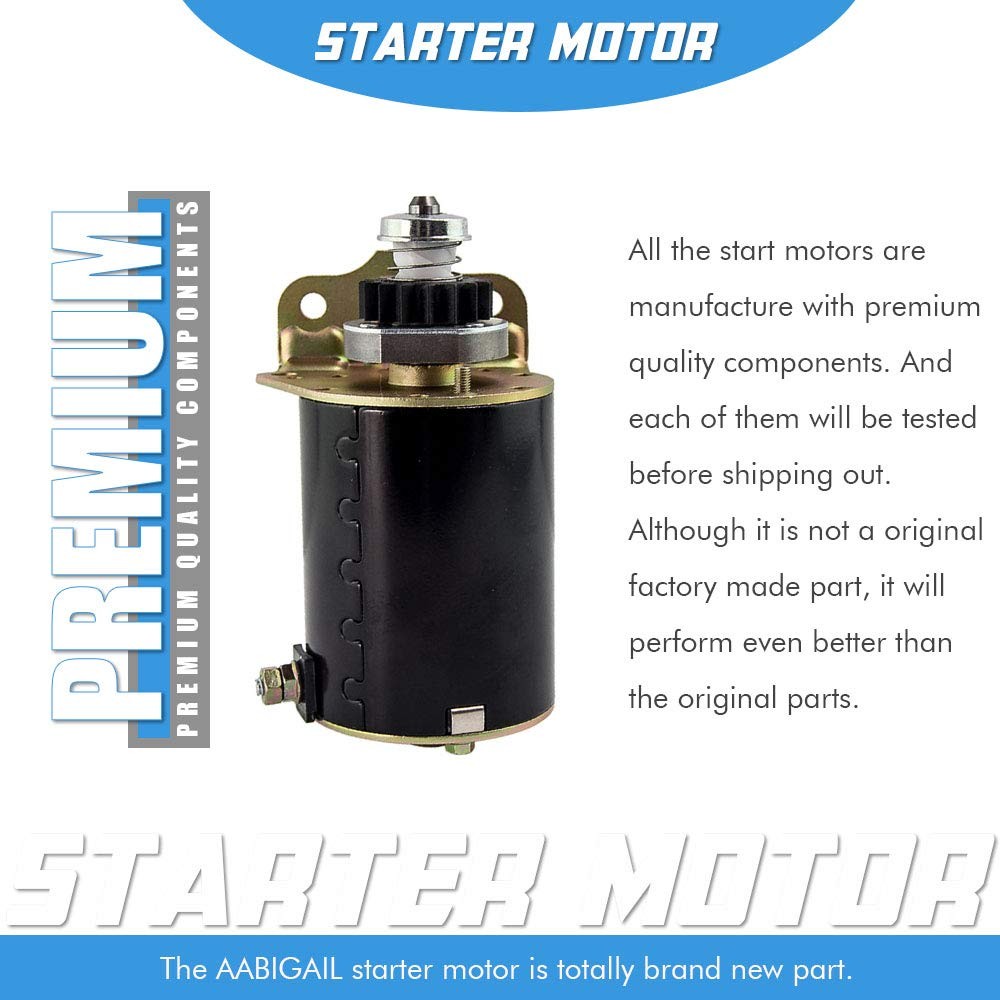 Starter Motor Replacement 16 Teeth Compatible with Briggs and Stratton...