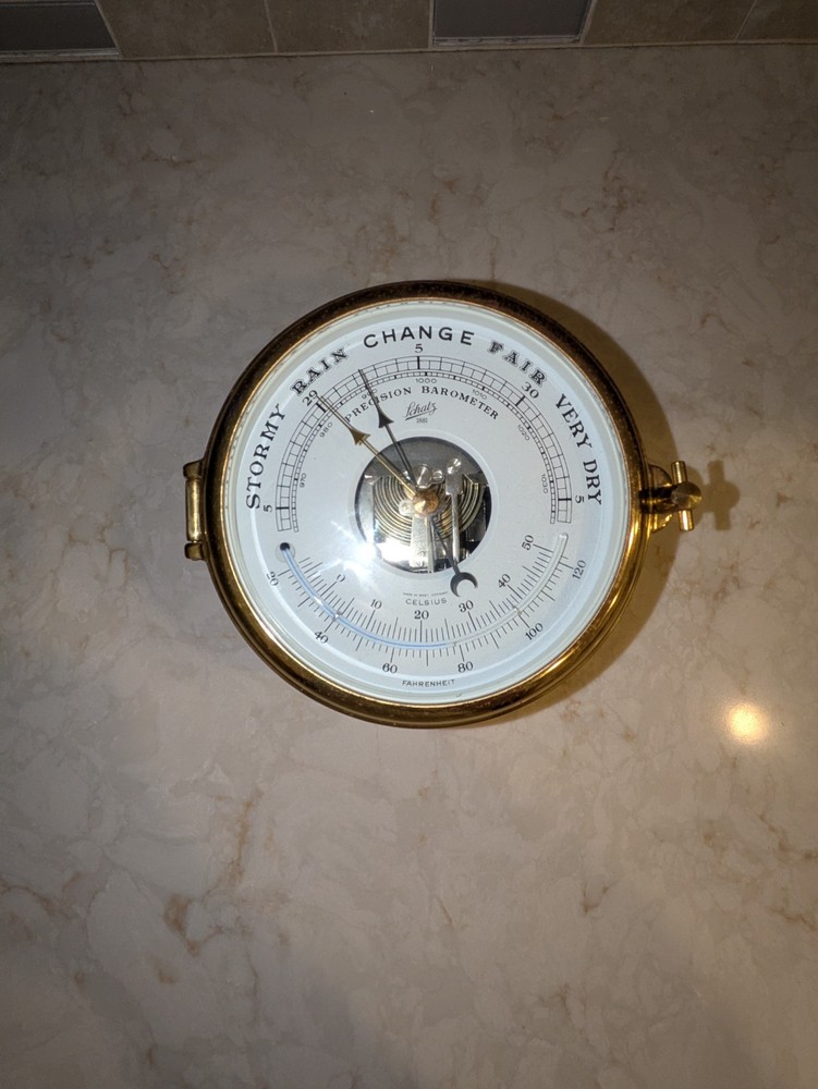 Vintage Schatz Brass Precision Barometer (Made in West Germany)