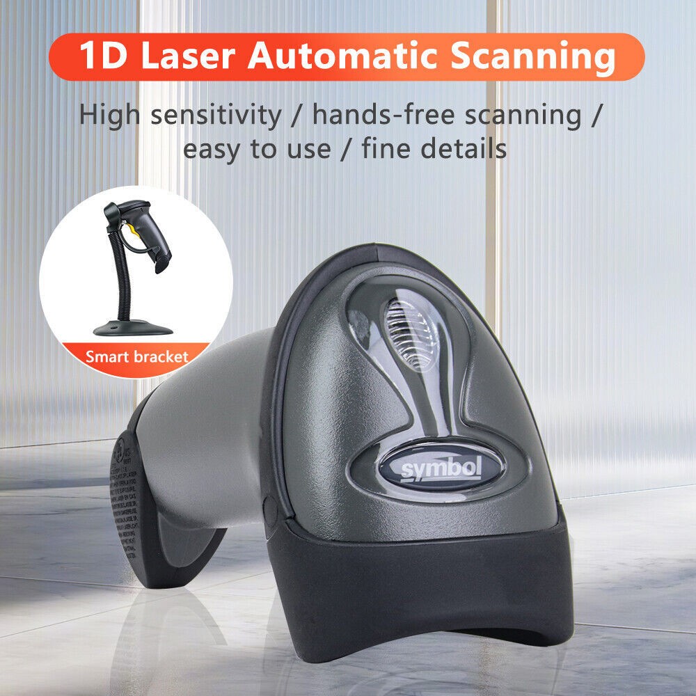 Zebra Symbol Laser Barcode Scanner LS2208-SR20007R-NA Handheld 1D Reader Scanner