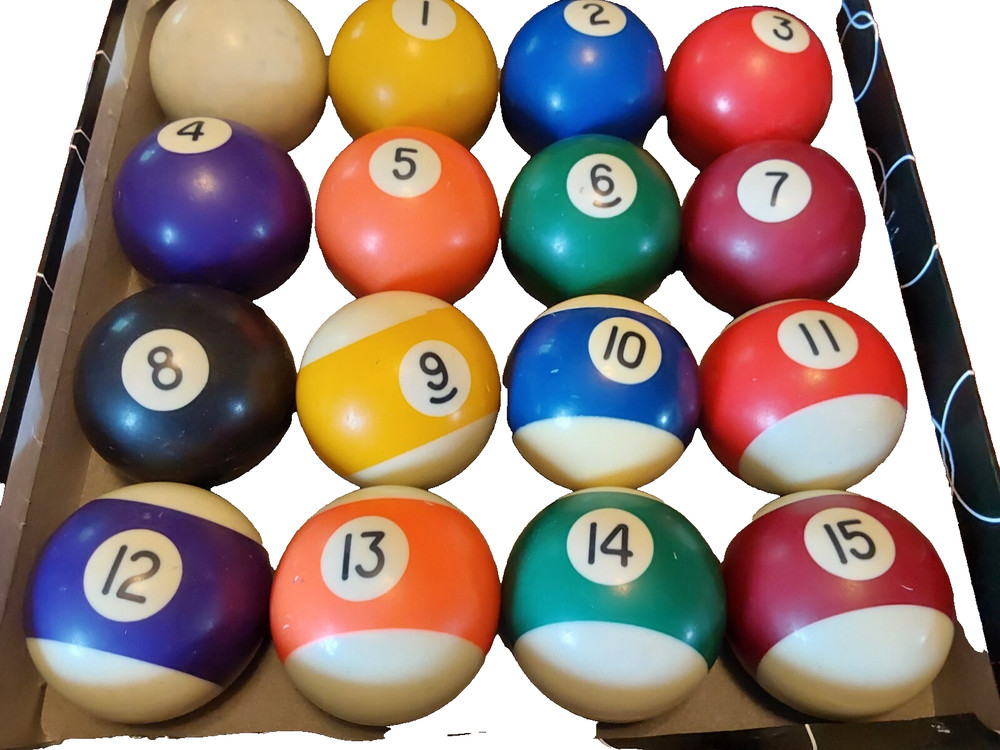 🎱 BILLIARD POOL BALLS Complete SET in BOX