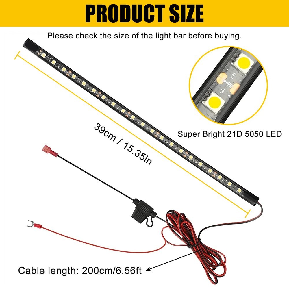 White Under Hood LED Light Kit With Automatic on/off Universal 21 5050 LED