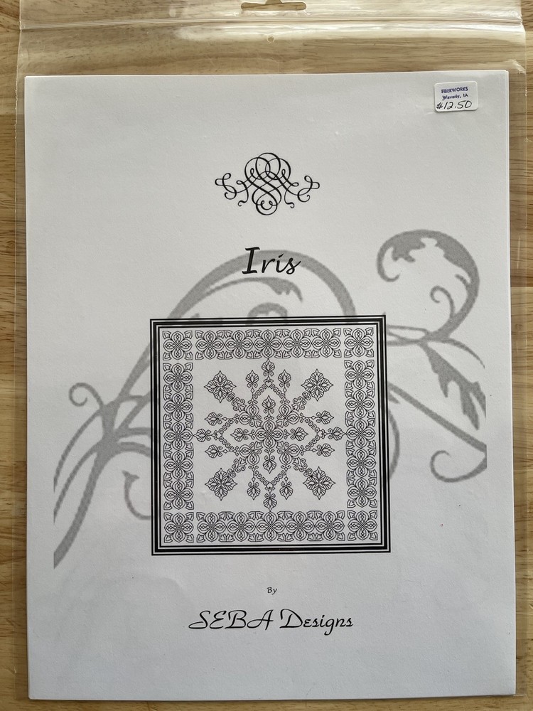 SEBA Designs IRIS Blackwork Needlepoint Chart Pattern