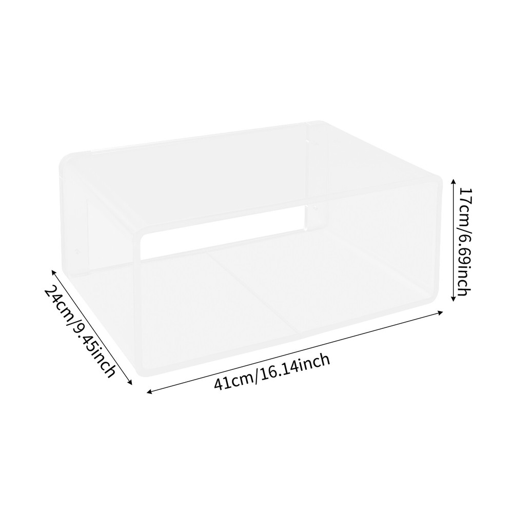 Clear Acrylic 2-Tier Wall-Mounted Nightstand | Floating Bedside Table