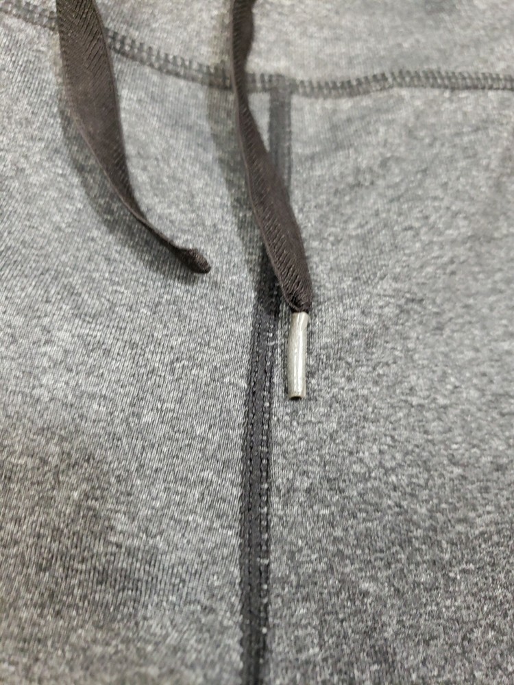 Lululemon 4 Straight Crop Capri Tight Pant Stretch Leggings Gray Drawstring EUC