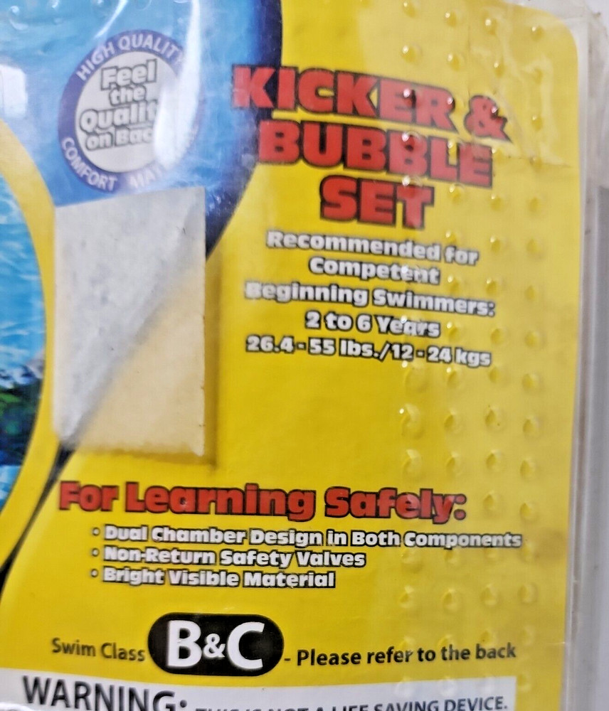The Original Floaties Kicker & Bubble Set Power Swim Trainer Class B & C (T49)