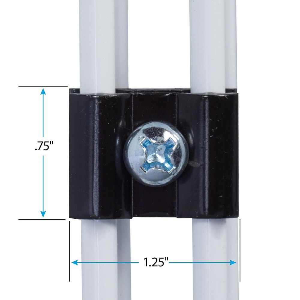 Grid Panel 2' x 6' Set 8 Panels Black Display Wire Gridwall 18 Connectors