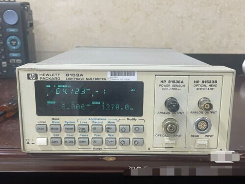 HP Hewlett Packard 8153A Lightwave Multimeter + 81533B Interface Module+HP81536A