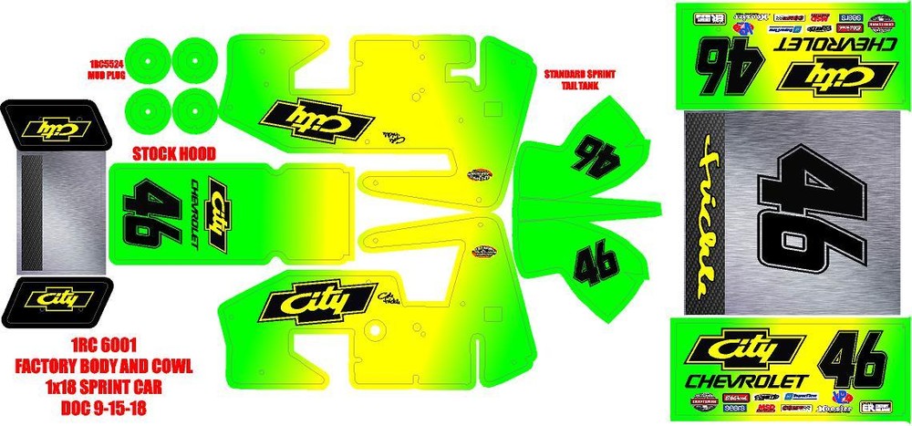 1RC SPRINT WRAP COLE TRICKLE CITY CHEVY
