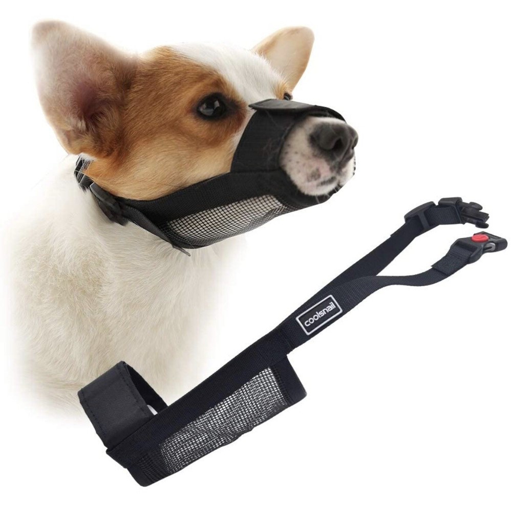 Coolsnail Dog Muzzle Training Dogs Large, Nylon Soft, Adjustable Breathable Mesh
