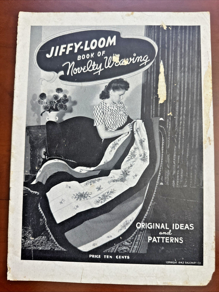 Jiffy Loom Book Novelty Weaving Ideas Patterns 1942