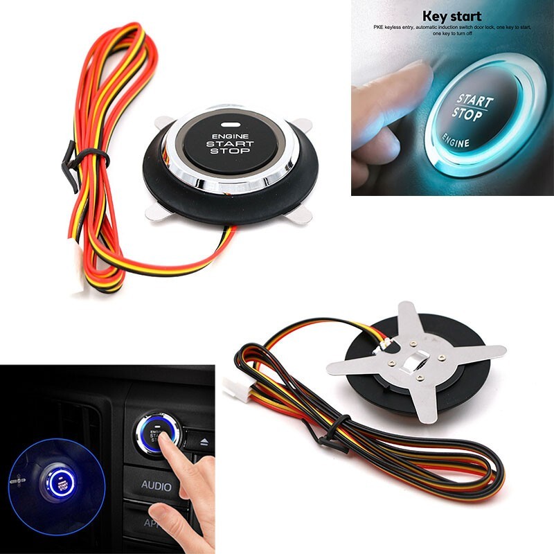 Keyless Entry Engine Start Alarm System Push Button Remote Starter Stop Car