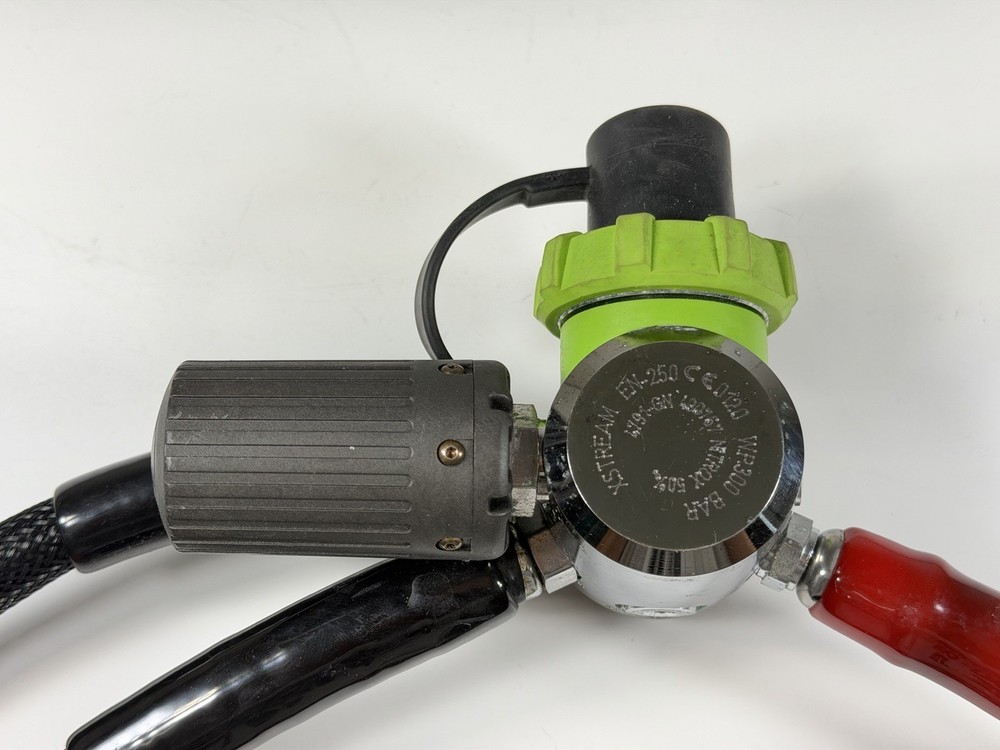 Poseidon Xstream Duration DIN Regulator 1st and 2nd Stage - Green Coded