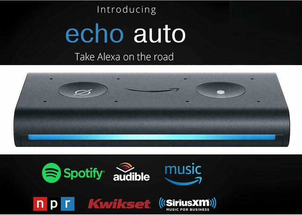 Amazon Echo Auto Smart Assistant Hands Free Speaker with Alexa Black B07VTK654B