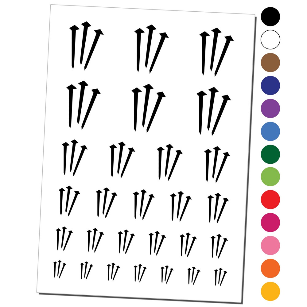 Three 3 Nails Christian Solid Temporary Tattoo Water Resistant Set Collection