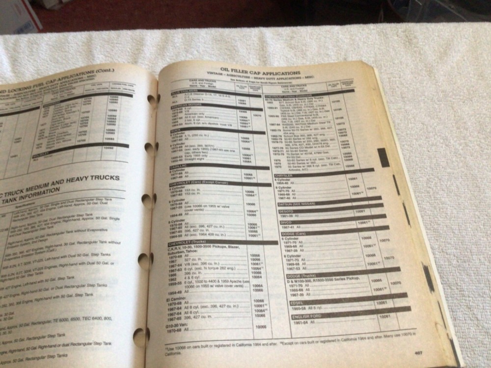 Vintage Stant Caps & Thermostat Catalog. Dated 1999