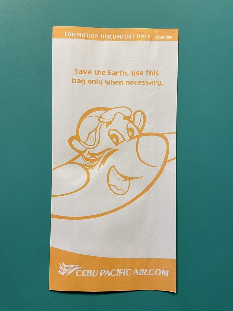 CEBU PACIFIC BARF BAG#2