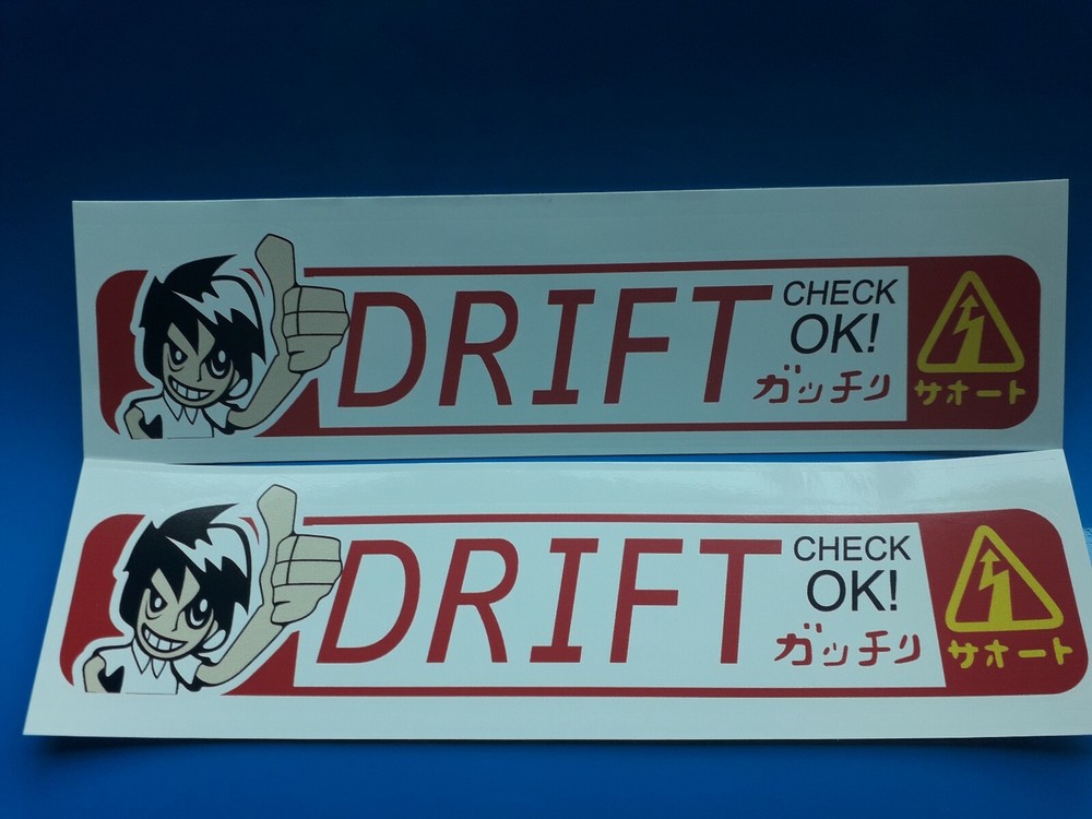 2 X "DRIFT CHECK OK" vehicle graphic stickers