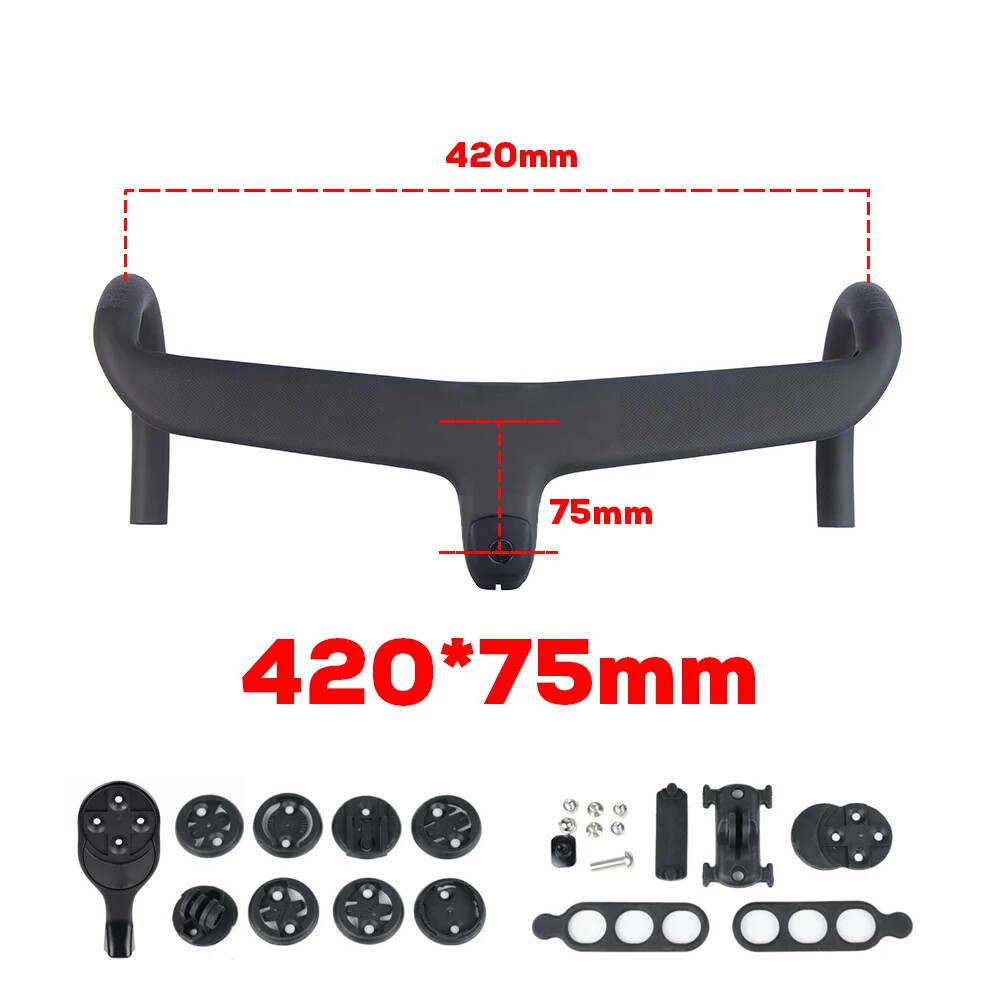 Full Internal Cable Routing Road Bicycle Drop Bar Carbon Integrated Handlebar
