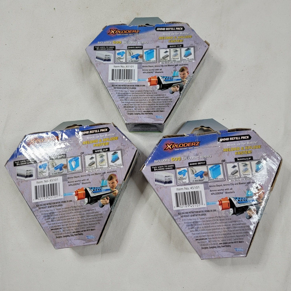 Xploderz 3 Ammo Refill Pack 500 Count Brand New Sealed 1500 Total