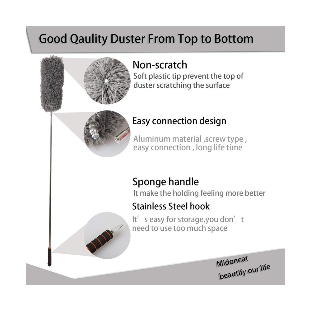 Lambswool Duster with Extra Flexible Microfiber Head,Long Reach/Ext... Fast Ship