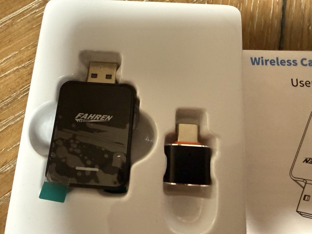 FAHREN Wireless CarPlay Android Auto Adapter USB-A/C 2026 Fast WiFi