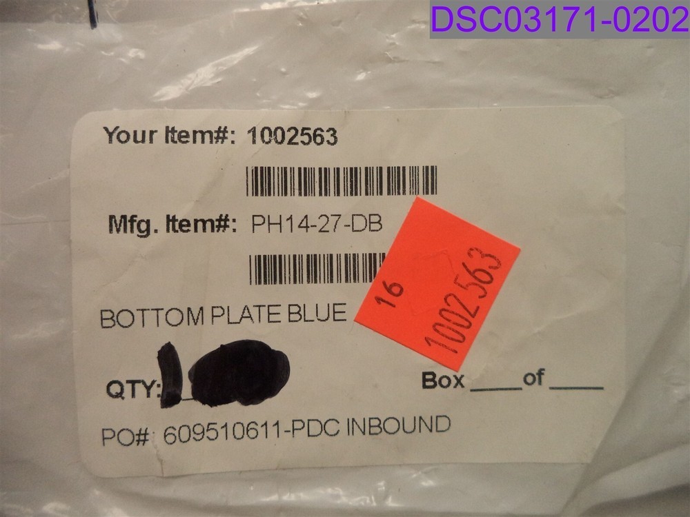 Multiplex Bottom Blue Plate P/N PH14-24-DB 1002563