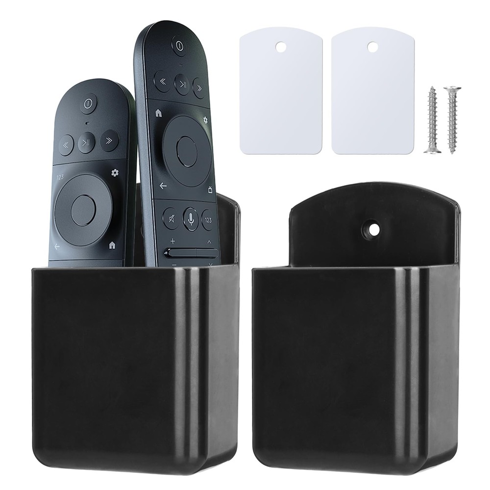 Remote Holder Wall Mount 2 Pcs | Practical Storage for TV, Pens, Scissors