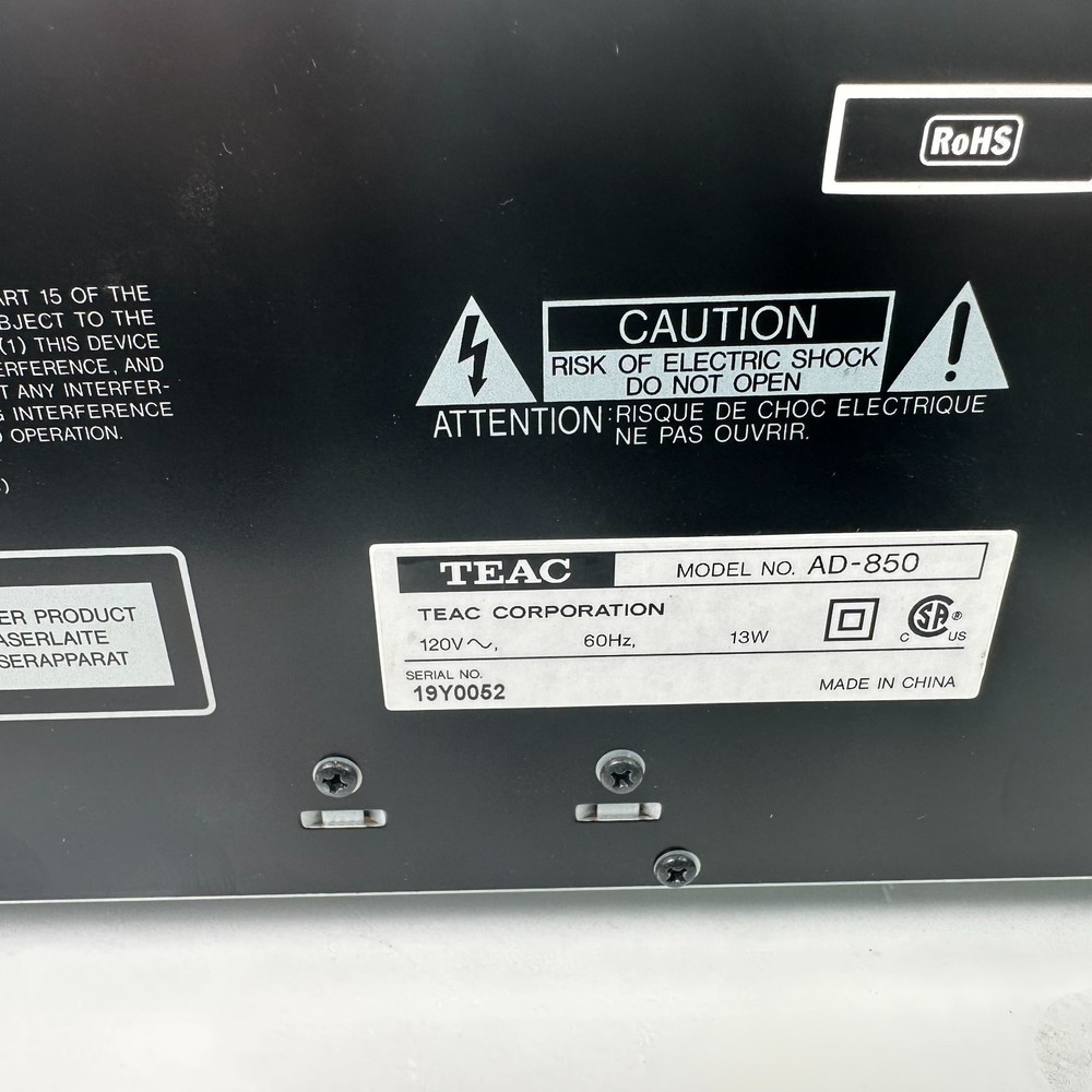 TEAC AD-850 Cassette Deck CD Player USB Memory Recording & Playing; AS-IS