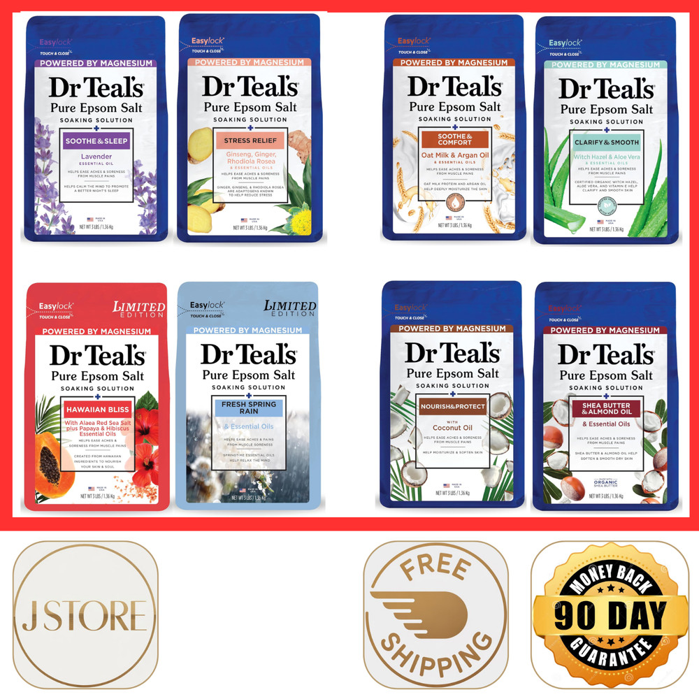 Dr Teal's Epsom Salt Soaking Solution, 3lbs - Pick Your Scent