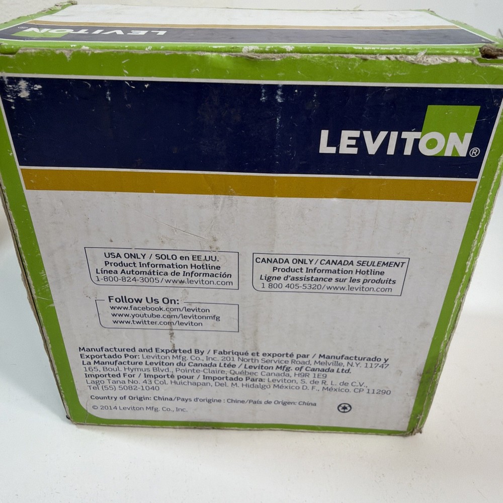 Leviton ODC20-MDW 120-277V 2000 Sq Ft Occupancy Sensor Ceiling, White