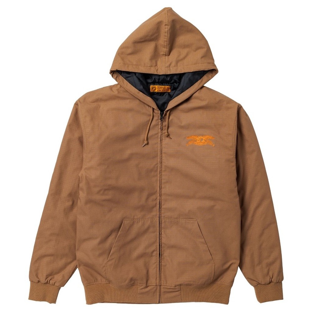 Anti Hero Basic Eagle Ripstop Brown Hooded Jacket