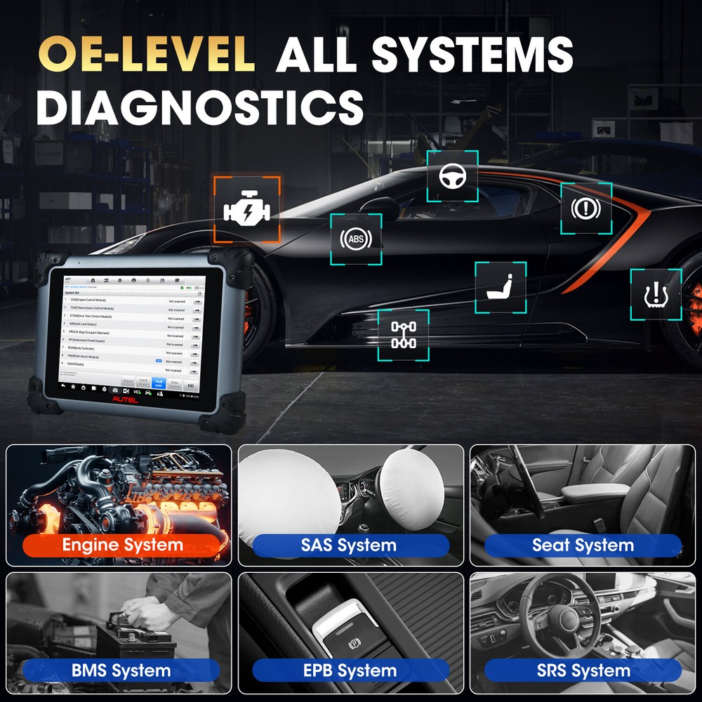 2024 Autel MaxiSys Elite II PRO as MS919 Diagnostic Scan Programming Key Coding
