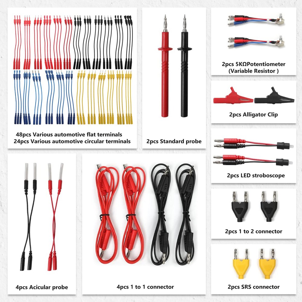 92PCS Multimeter Test Leads Kit Electronic Tool With Alligator Clip Probe Device