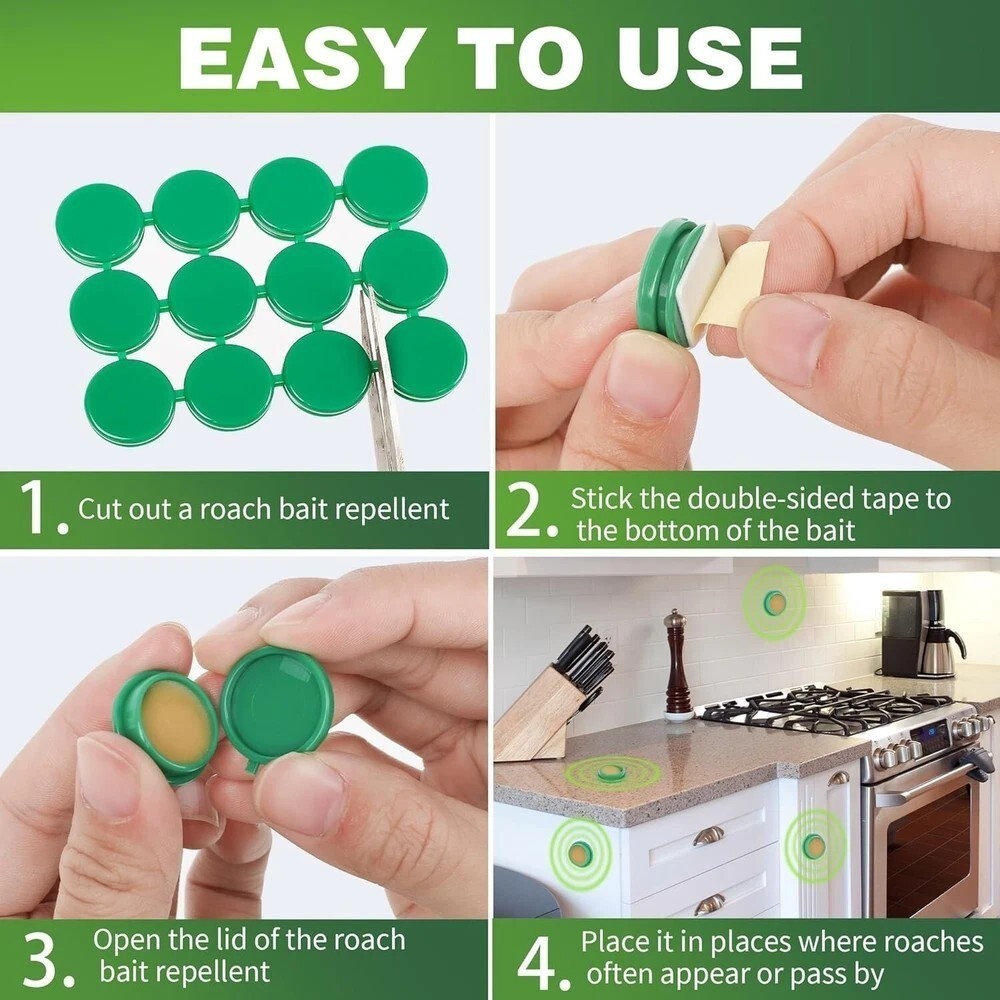 24PCS/Pack Roach Bait - Cockroach Killer Indoor Infestation