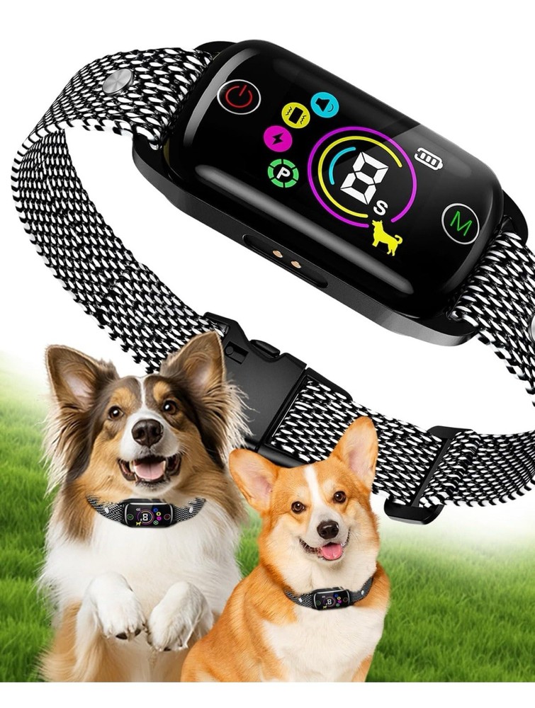 Smart Automatic AI Shock Collar for Dogs Rechargeable Training Collar 4 Modes