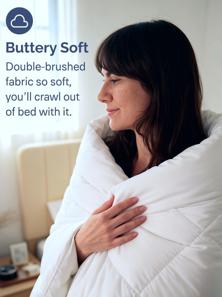 Sleep Cool All Night - Oversized King White Down Comforter 116x98