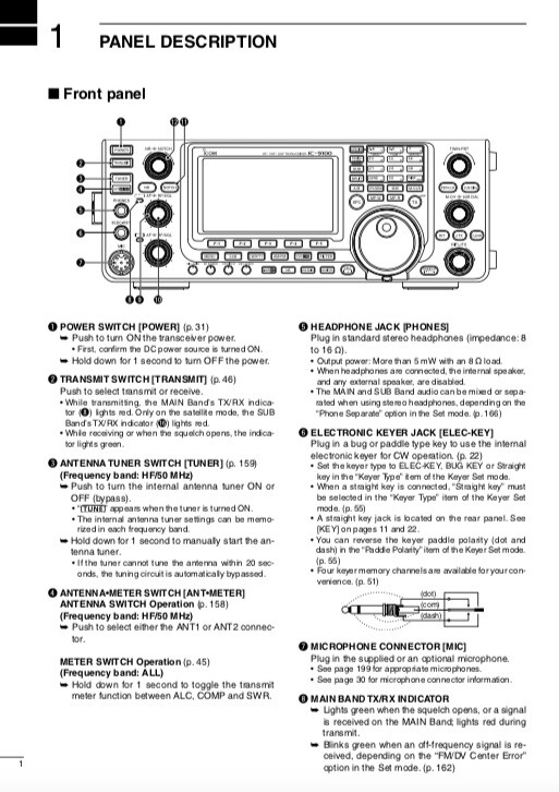 Icom IC-9100 IC9100 Transceiver OWNER'S INSTRUCTION MANUAL