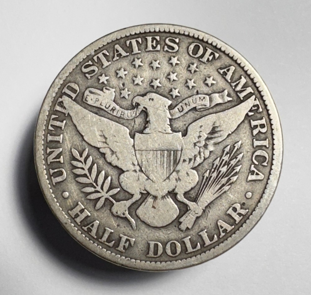 1907 Barber Half Dollar 90% Silver -0327