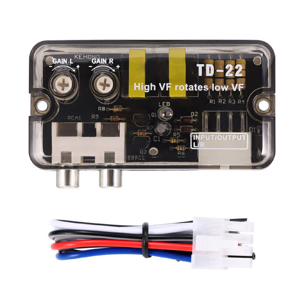 2X Audio Speaker RCA Adapter Level Converter Converter High to Low Adjustable